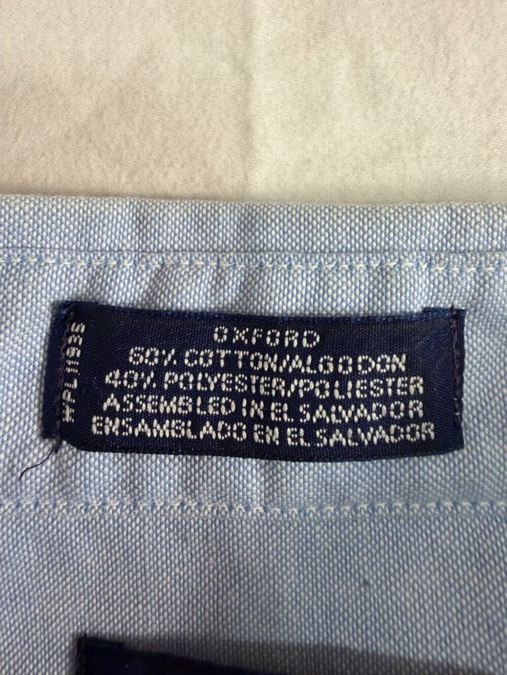 Stafford Wrinkle Free Oxford Button Down Dress Shirt Blue 15.5/33 - Picture 6 of 10